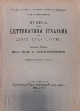 Storia della Letteratura Italiana per uso dei Licei.